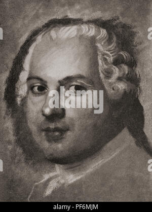 Louis, dauphin de France, 1729 - 1765. Aîné et seul fils survivant du roi Louis XV de France. Après un travail de portraitiste rococo français, Maurice Quentin de La Tour, (1704 - 1788). À partir de la Tour, publié en 1920. Banque D'Images