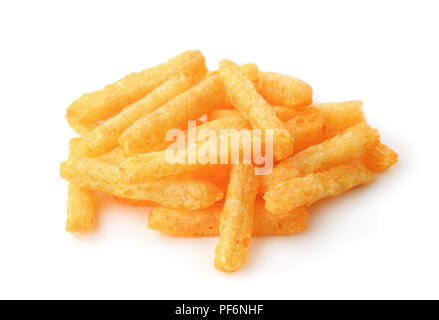 Pile de bouffées de fromage blanc en isolé Banque D'Images