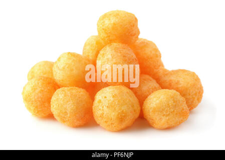 Tas de boules de pâte du fromage isolated on white Banque D'Images