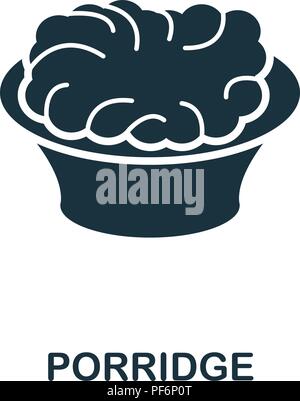 L'icône de création de porridge. Élément simple illustration. Concept design de porridge symbole repas collection. Peut être utilisé pour la conception web et mobile, apps, Illustration de Vecteur