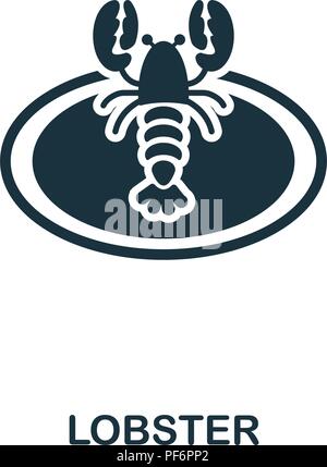 L'icône de création du homard. Élément simple illustration. Concept de design homard symbole repas collection. Peut être utilisé pour la conception web et mobile, Apps, s Illustration de Vecteur