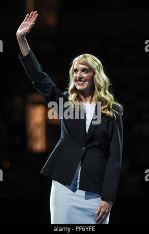 Boston, Massachussetts, USA. Août 19, 2018. KERRY PERRY a présenté le prix lors de la compétition tenue au TD Garden de Boston, Massachusetts. Credit : Amy Sanderson/ZUMA/Alamy Fil Live News Banque D'Images