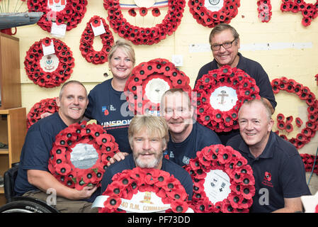 Edinburgh, Royaume-Uni. 20e Août 2018. Le Cast de unspoken photocall à Poppy Scotland, Édimbourg Crédit : Tracey Largue/Alamy Live News Banque D'Images