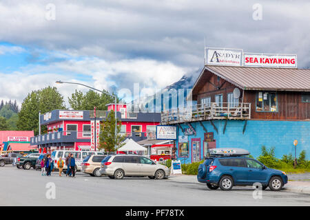 North Harbor Drive en front de mer à Valdez (Alaska) Banque D'Images