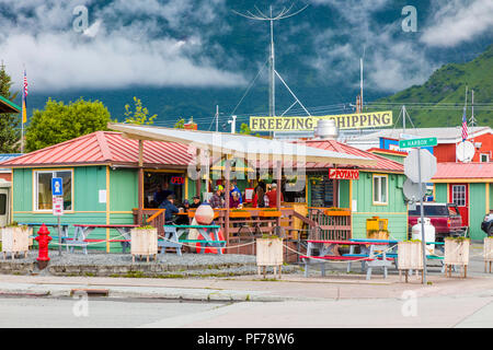 North Harbor Drive en front de mer à Valdez (Alaska) Banque D'Images