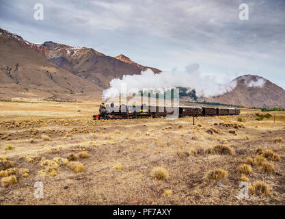 Vieille Patagonian Express La Trochita, train à vapeur, la Province de Chubut, en Patagonie, Argentine Banque D'Images