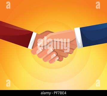 Poignée de main. Serrer la main des hommes d'affaires. Partenaires d'affaires faire une affaire. Vector illustration Illustration de Vecteur