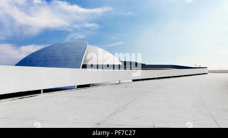Fondation (Foundation) Oscar Niemeyer, Niteroi, Rio de Janeiro Banque D'Images