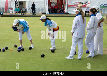 La national women's Lawn Bowls championships, Leamington Spa, Royaume-Uni Banque D'Images