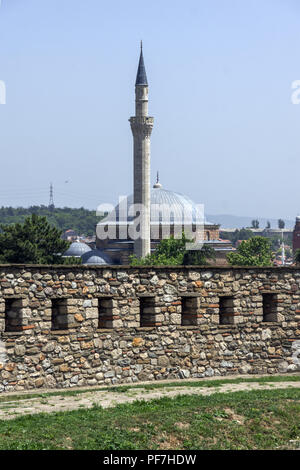 SKOPJE, RÉPUBLIQUE DE MACÉDOINE - 13 MAI 2017 : Skopje forteresse (forteresse de Kale) dans la vieille ville, de la République de Macédoine Banque D'Images