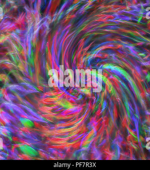 Un original abstract photo de boîtes en aluminium prêt pour le recyclage n'a été modifié et amélioré pour créer cette unique et coloré résumé que lo Banque D'Images