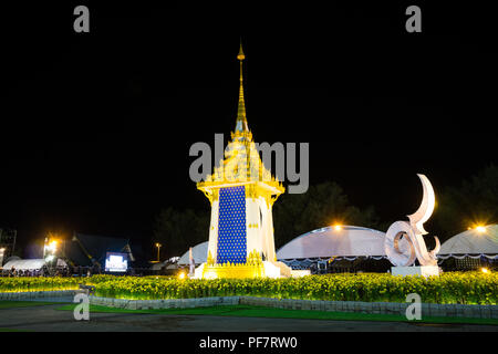 Phuket, Thaïlande - 25 Oct 2017:La crémation royale pour Sa Majesté le Roi Bhumibol Adulyadej. Banque D'Images