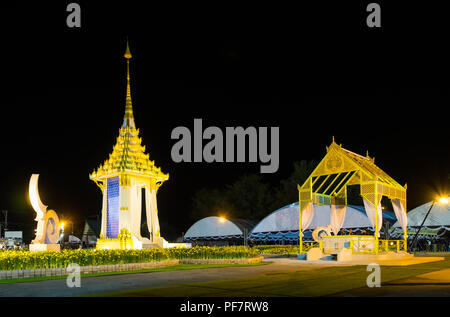 Phuket, Thaïlande - 25 Oct 2017:La crémation royale pour Sa Majesté le Roi Bhumibol Adulyadej. Banque D'Images