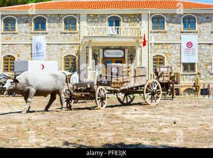 Canakkale, Turquie - 10 août 2018 : 1ère guerre mondiale l'hôpital Ottoman de la guerre d'indépendance turque à Gallipoli, Canakkale, Turquie Banque D'Images