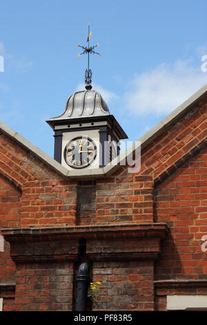 La vieille brique rouge McMullen's Brewery, Hartham Lane, Hertford, Hertfordshire Banque D'Images