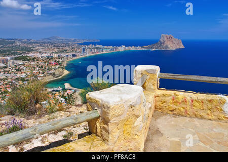 Et Penon de Ifach de Calpe, Costa Blanca, Espagne Banque D'Images