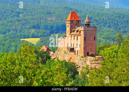 Château de Berwartstein Dahn Rockland, Allemagne Banque D'Images