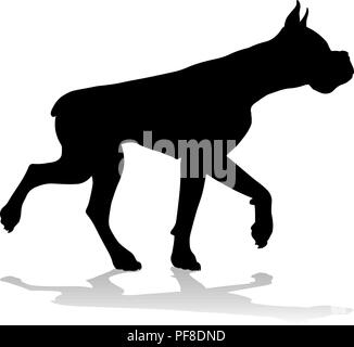 Silhouette chien Animal de compagnie Illustration de Vecteur