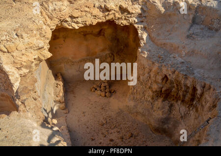 Israël, Massada, des fortifications et des murs autour de la forteresse, Metzada Metzada est le site d'anciens palais et fortifications en Israël le top o Banque D'Images