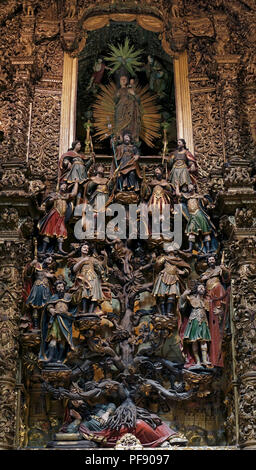 Porto, Portugal - Mars 23, 2015 : arbre généalogique de Jésus Christ dans la Bible, l'arbre de Jessé (depuis Isaï père du roi David), surmonté de la J Banque D'Images