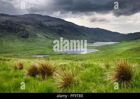 Loch an Eilein Lochan Ellen et Loch Airdeglais avec Ben Creach pic en plus Glen Isle of Mull Ecosse UK Banque D'Images