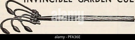 Ce catalogue célèbre le 75e anniversaire d'une entreprise d'équipement de jardinage, présentant des outils et des fournitures agricoles. En vedette sont des outils pour le jardinage, la plantation de graines et la culture de bulbes, ainsi que des produits pour la culture de légumes et de fleurs. Banque D'Images