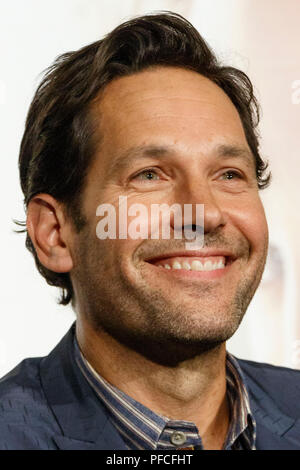 Tokyo, Japon. 21 août, 2018. L'acteur américain Paul Rudd assiste à un ventilateur spécial pour le film Ant-Man réunion et la Guêpe le 21 août 2018, Tokyo, Japon. Les acteurs qui s'est rendu au Japon pour promouvoir la suite Ant-Man qui sortira au Japon le 31 août. Credit : Rodrigo Reyes Marin/AFLO/Alamy Live News Banque D'Images