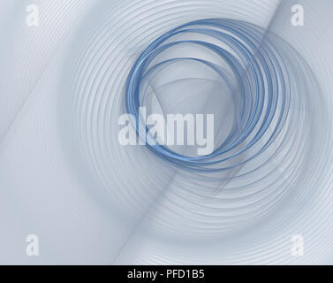 Les cercles bleus et gris. Contexte technique gris. Un ordinateur abstrait moderne design fractales générées sur fond sombre. Résumé couleur fractale Banque D'Images