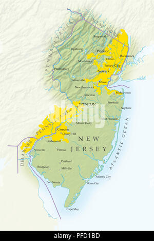 Plan de New Jersey, close-up Banque D'Images