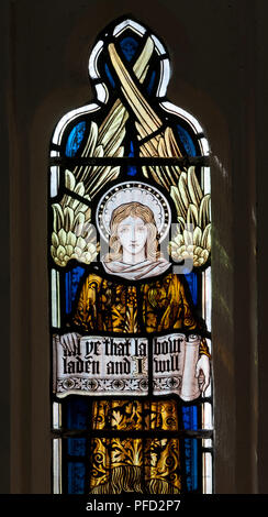 Angel vitrail, Saint Pierre et Saint Paul's Church, Hathern, Leicestershire, England, UK Banque D'Images