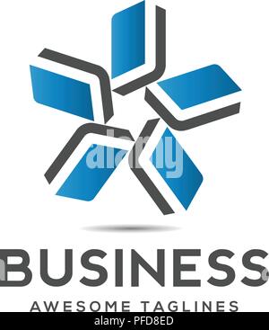 Réservez star vecteur conception logo, livre des résumés, vecteur d'adresses logo pour l'enseignement ou de bibliothèque Illustration de Vecteur