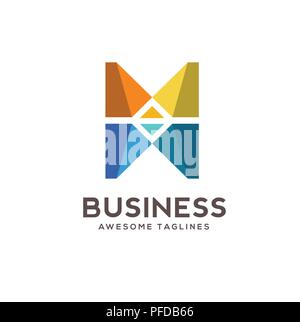 Lettre H Icône logo design elements. Lettre initiale Logo H. Business entreprise lettre H vecteur de conception de logo. Illustration de Vecteur