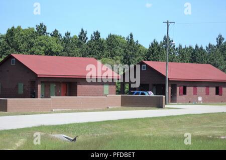 Une vue extérieure de l'aire de la Fort McCoy armes combinées (Centre de formation collective CACTF) complexe est indiqué le 7 juin 2018, à Fort McCoy, Wisconsin Le CACTF fournit un large éventail d'environnements de formation. Le complexe, construit au coût de plus de 14 millions de dollars, a été achevée à la fin de 2012. La première utilisation de l'CACTF pour la formation a été par le Bureau fédéral d'enquête en mars 2013. Depuis, des centaines de différentes unités militaires ainsi que les organismes d'application ont fait usage de l'installation. Banque D'Images