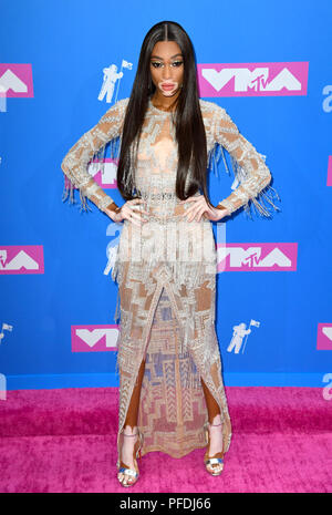 Winnie Harlow participant à la 2018 MTV Video Music Awards qui a eu lieu au Radio City Music Hall à Los Angeles, USA. Photo date : lundi 20 août 2018. Voir Histoire PA D'ATTÉNUATION SHOWBIZ. Crédit photo doit se lire : PA/PA Wire Banque D'Images