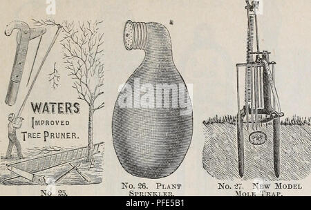 . Catalogue descriptif de légumes, de fleurs, et des semences de ferme : bulbes, racines, plantes, d'outils. Graines de graminées ; Catalogues Catalogues de graines de fleurs graines ; catalogues ; Matériel et fournitures de jardinage ; Catalogues Catalogues commerciaux New York (État de New York). WEEBER DON. Outils de jardin et d'autres conditions nécessaires. 65 Outils de jardin et de conditions préalables, a continué. JG;SC0LLAY'5 BULE n° 26. Arrosage des plantes. N° 27. Nouveau modèle de piège.. Veuillez noter que ces images sont extraites de la page numérisée des images qui peuvent avoir été retouchées numériquement pour plus de lisibilité - coloration et l'aspect de ces illustrations ne peut pas p Banque D'Images