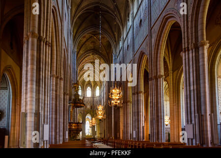 L'intérieur, la cathédrale d'Uppsala - Uppsala, Suède Banque D'Images