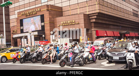 Moyen de transport principal des triporteurs en Taipei Taiwan Banque D'Images