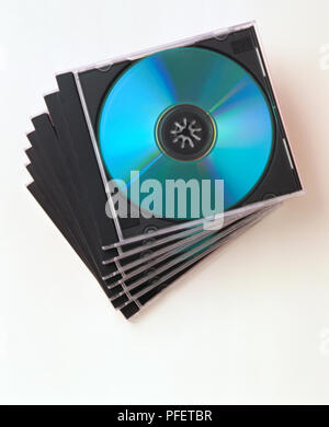 Jeu d'étiquettes vierges CDs Banque D'Images