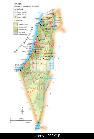 Carte d’Israël Banque D'Images