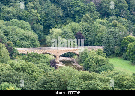 À l'Ouest le pont de la rivière Swale, Richmond, North Yorkshire Banque D'Images