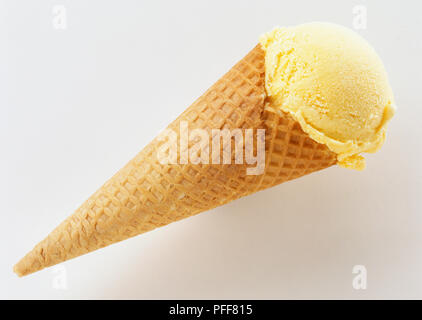 Cornet de crème glacée, Close up. Banque D'Images