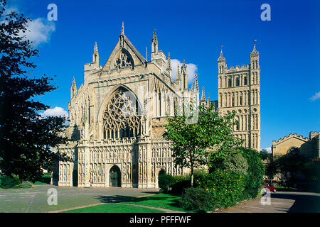 La Grande-Bretagne, l'Angleterre, Devon, Exeter, Exeter cathédrale, vue avant Banque D'Images