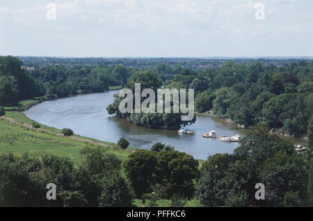 L'Angleterre, Londres, sur la Tamise de Richmond Hill. Banque D'Images