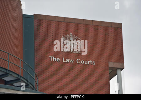 Une vue générale de la Law Courts Building à Preston, qui contient de la Crown Court et Preston Preston County Court. Banque D'Images