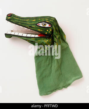 Crocodile marionnette de Punch et Judy Banque D'Images