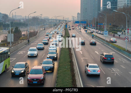 Le trafic routier à Beijing Banque D'Images