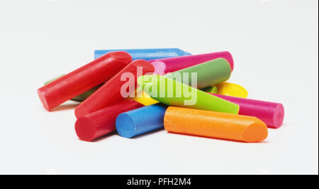 Tas de crayons de couleur Banque D'Images