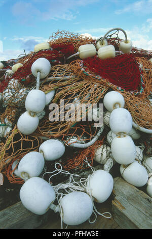 USA, Alaska, grand filet de pêche empilés, Close up Banque D'Images