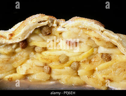 Échantillon de tarte aux pommes hollandaise, Close up. Banque D'Images