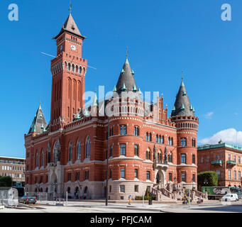 Helsingborg, Suède. Hôtel de ville (Radhuset) dans le centre-ville, Helsingborg, Scania, Suède Banque D'Images